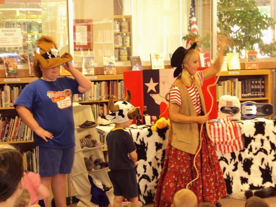 Children Doing Activity in Library